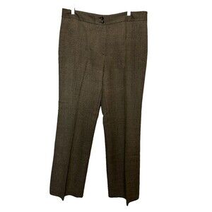 Charter Club Katherine Fit Women's 14 Brown Lined Wool Blend Dress Pants